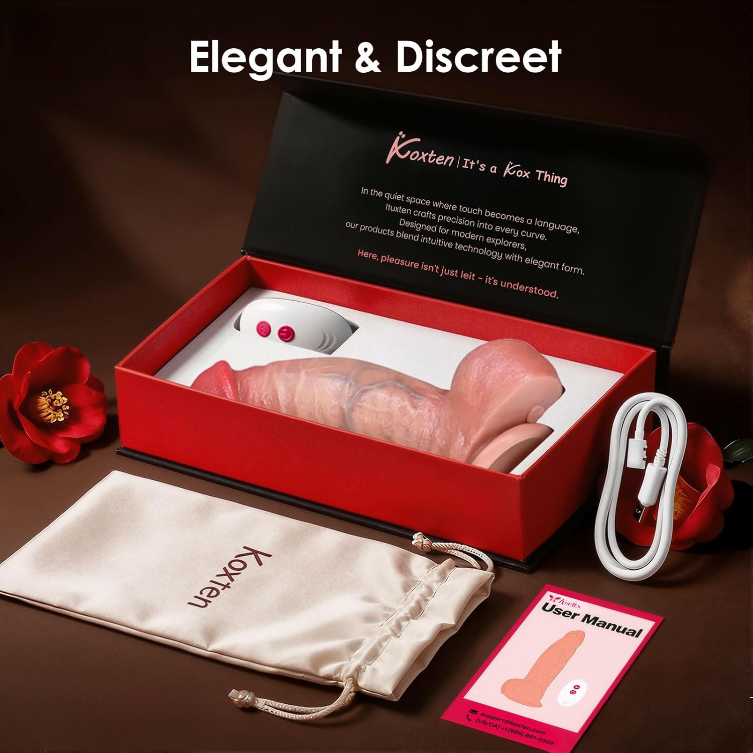 9-Inch Thick Thrusting Dildo – Realistic Big Sex Toy for Women