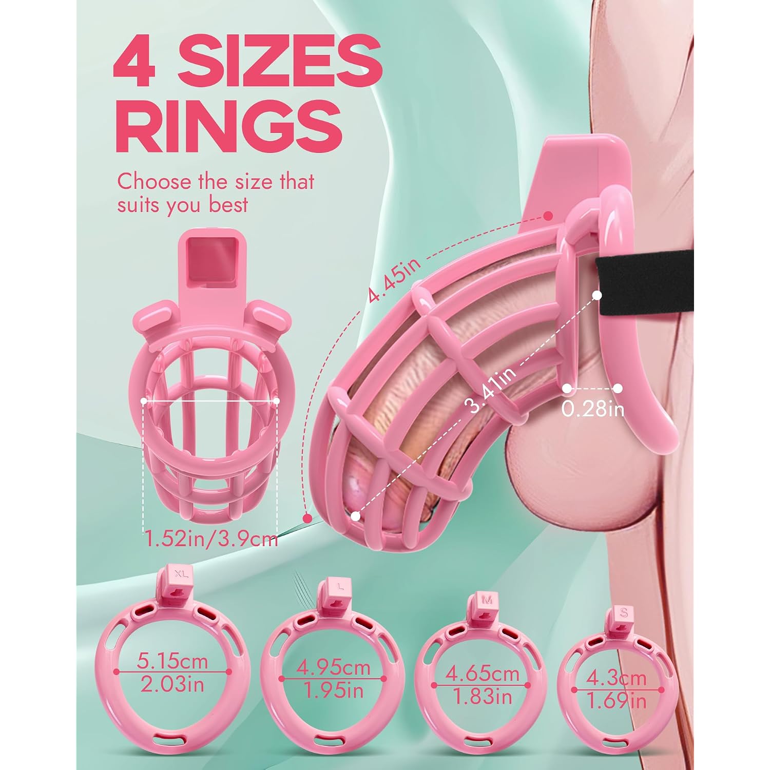 Chastity belt hollow ventilation design