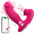 Load image into Gallery viewer, Wearable rose vibrator with G-spot dildo
