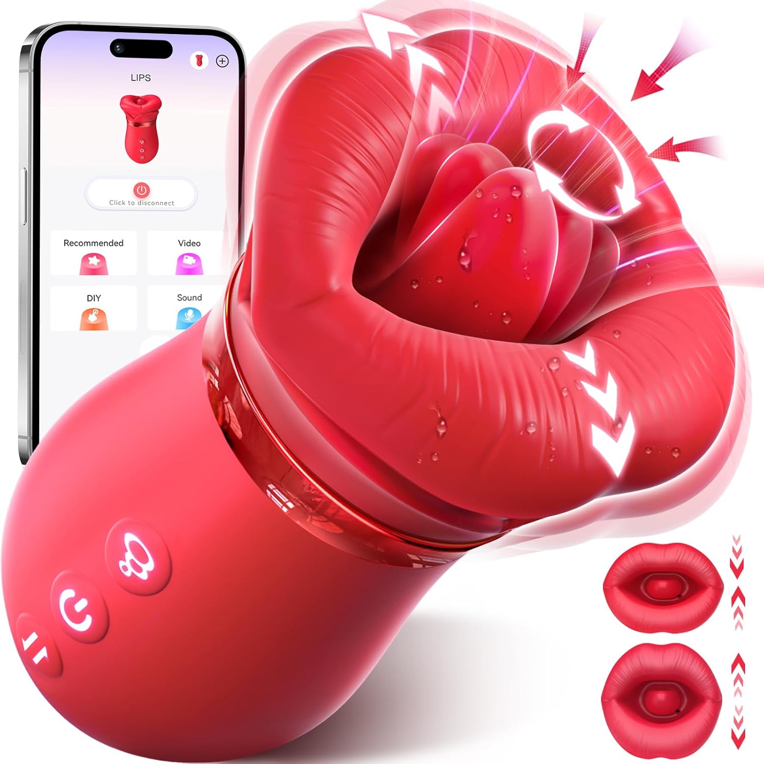 5-in-1 mouth sucking rose vibrator