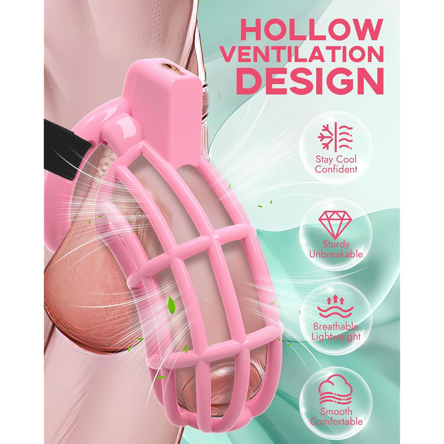 Lightweight cock cage invisible lock key