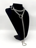 Load image into Gallery viewer, Black leather choker collar for women
