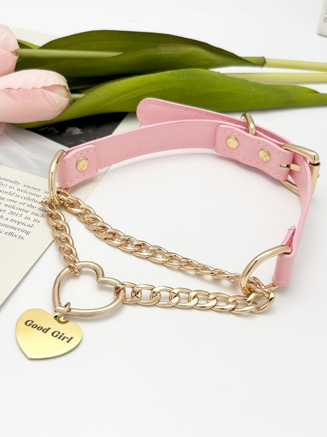Cuban chain pendant choker