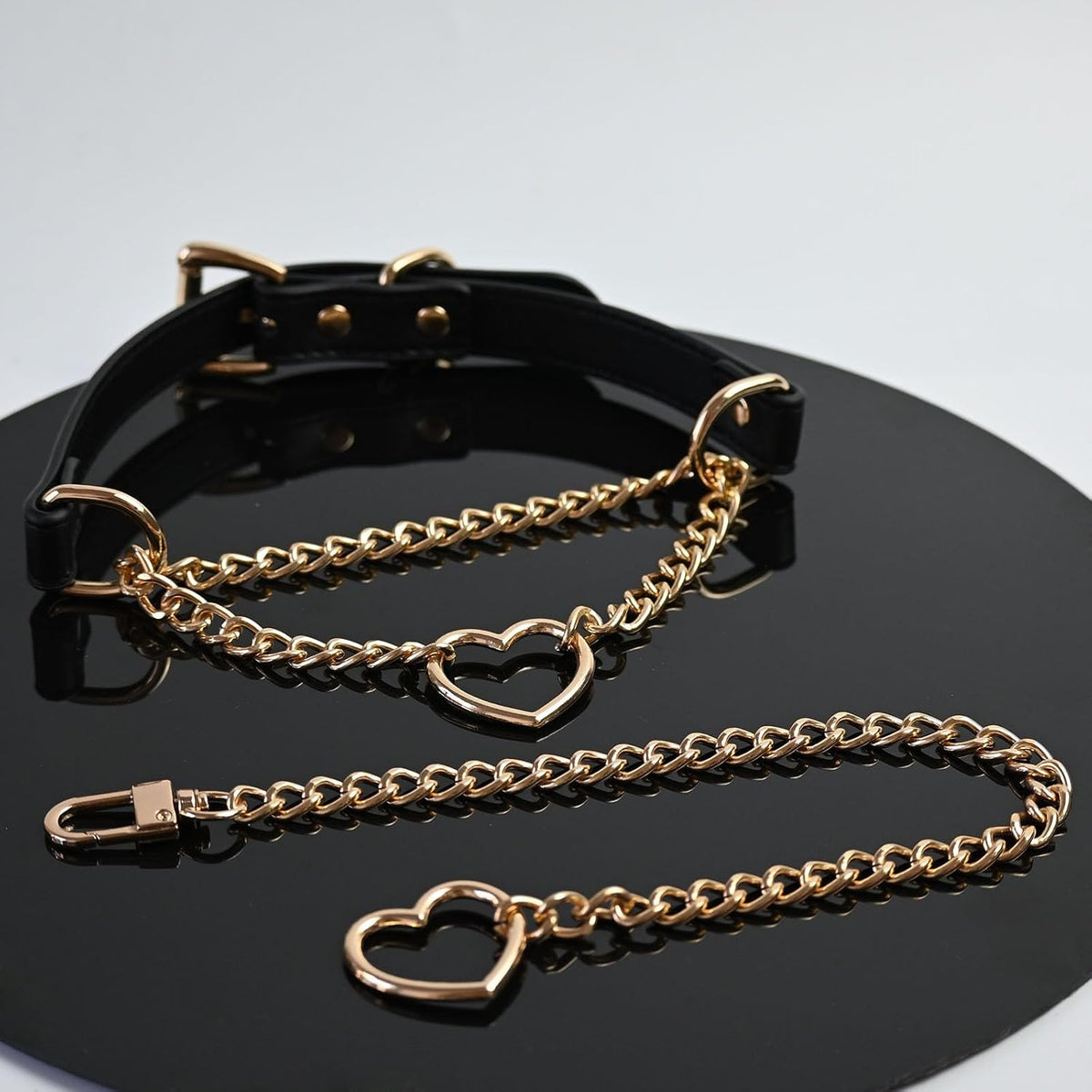 Gold hardware choker necklace