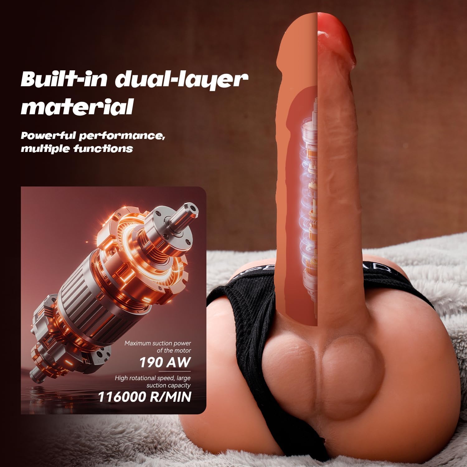 Hands-Free Thrusting Dildo Vibrator – Ride-On Sex Toy for Women