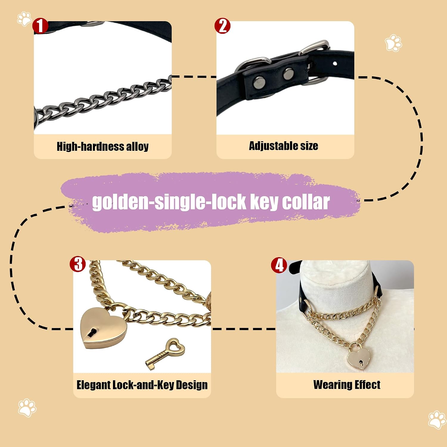 EverGlimp padlock choker