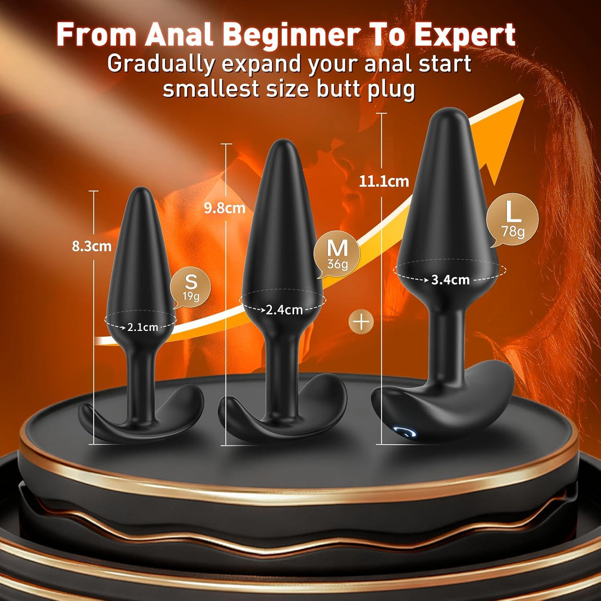 Vibrating anal plug with wireless remote control