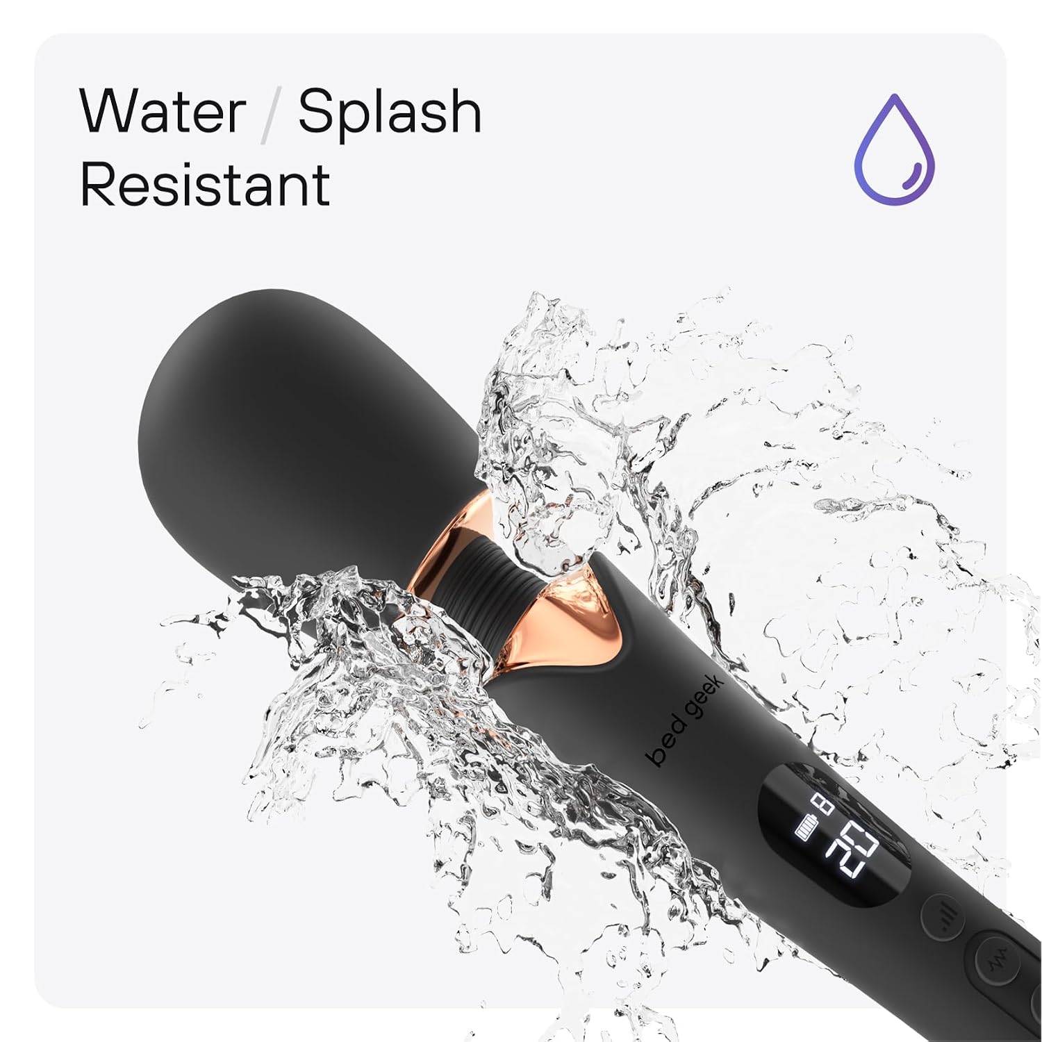 Travel friendly cordless wand massager
