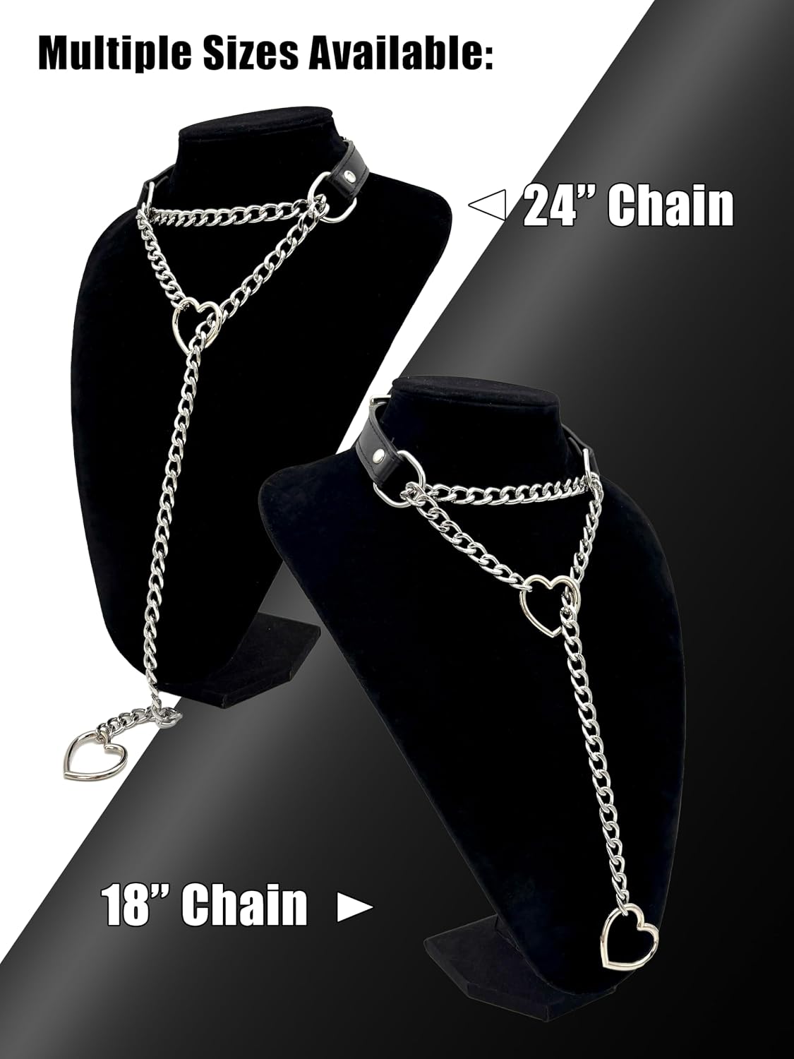 Heart slip chain necklace