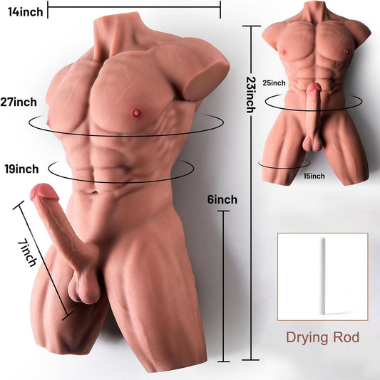 Muscular male torso sex toy