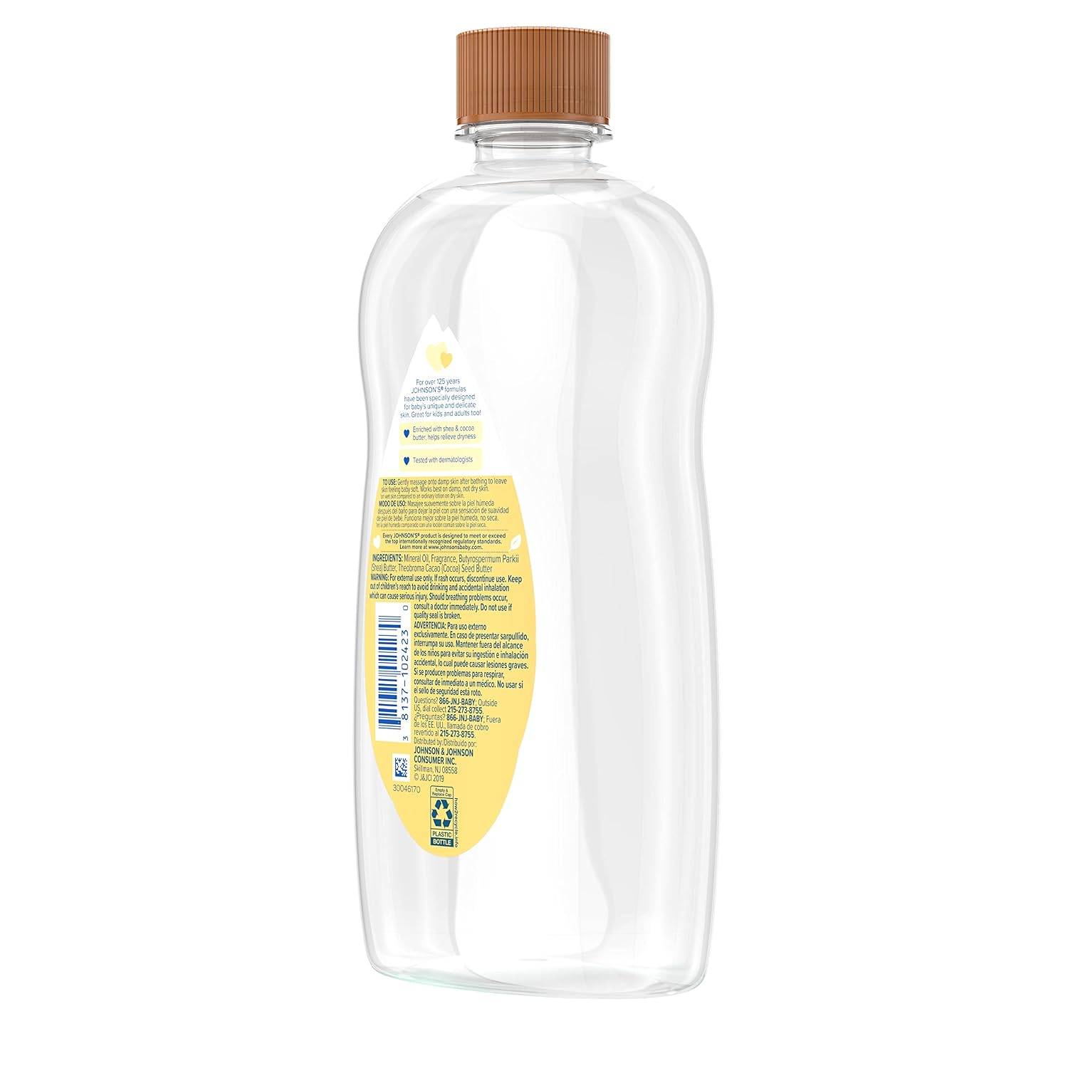 Johnson's baby oil bottle detail