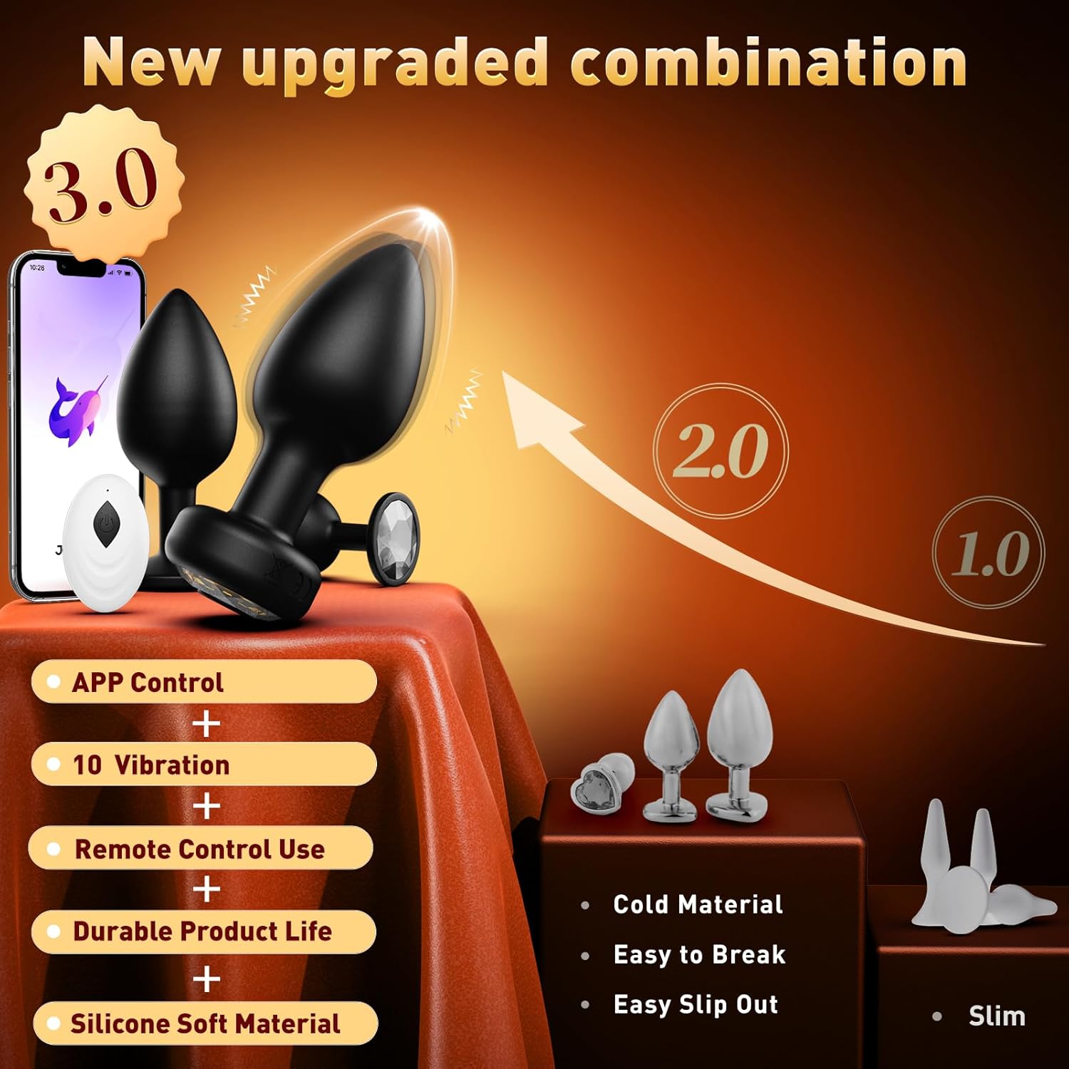Remote control anal plug prostate massager