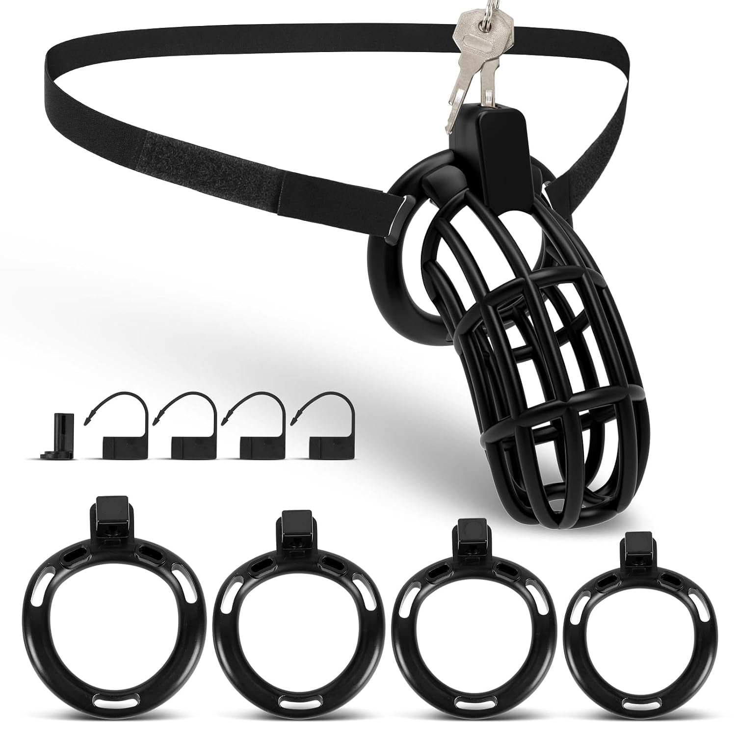 UTIMI chastity belt cock cage black