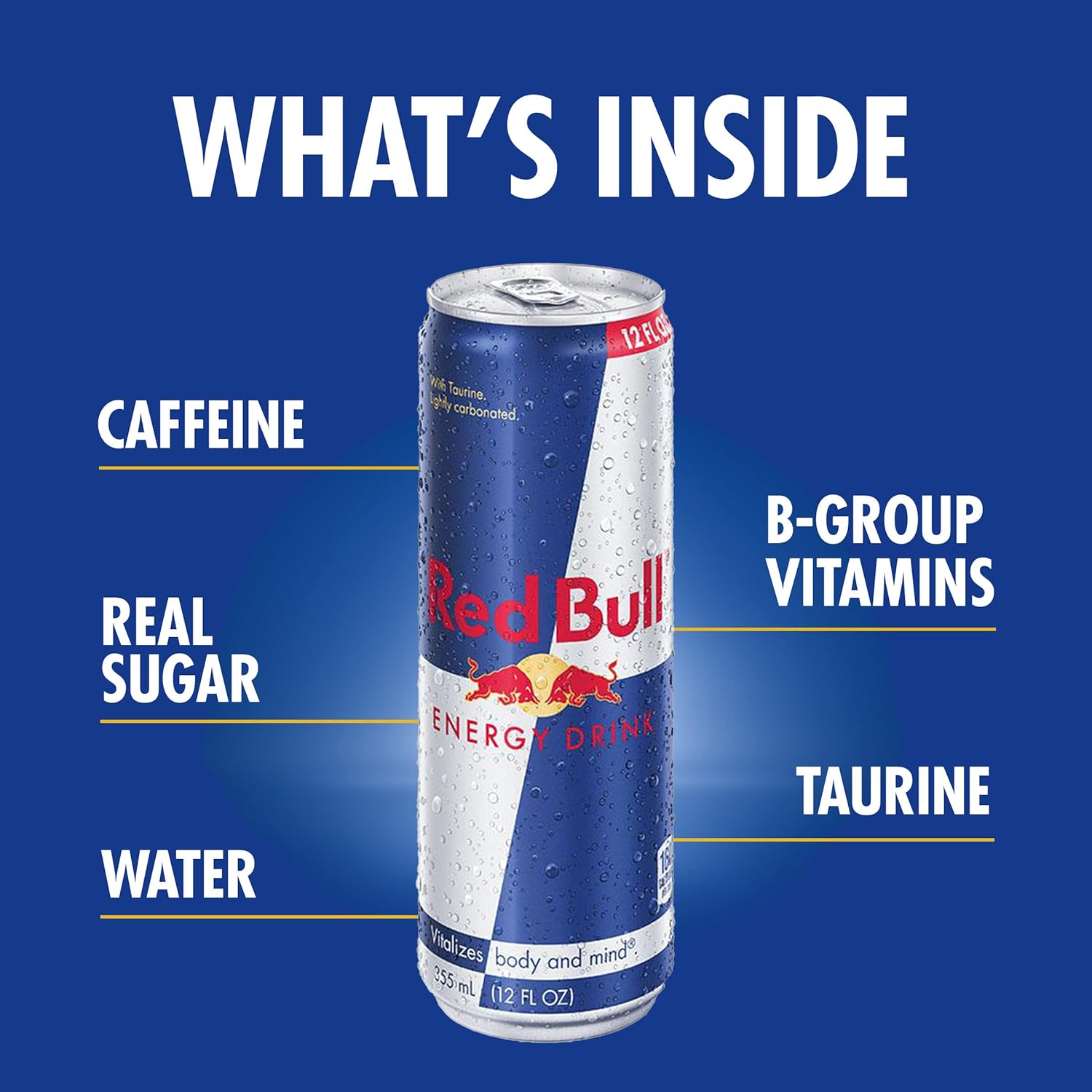 Red Bull Energy Drink, 12 Fl Oz Cans, 4 Pack