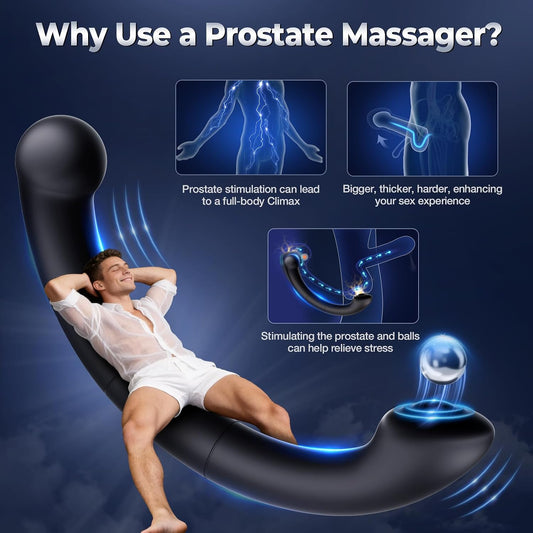 Prostate massager curve and dual-ended bulbs