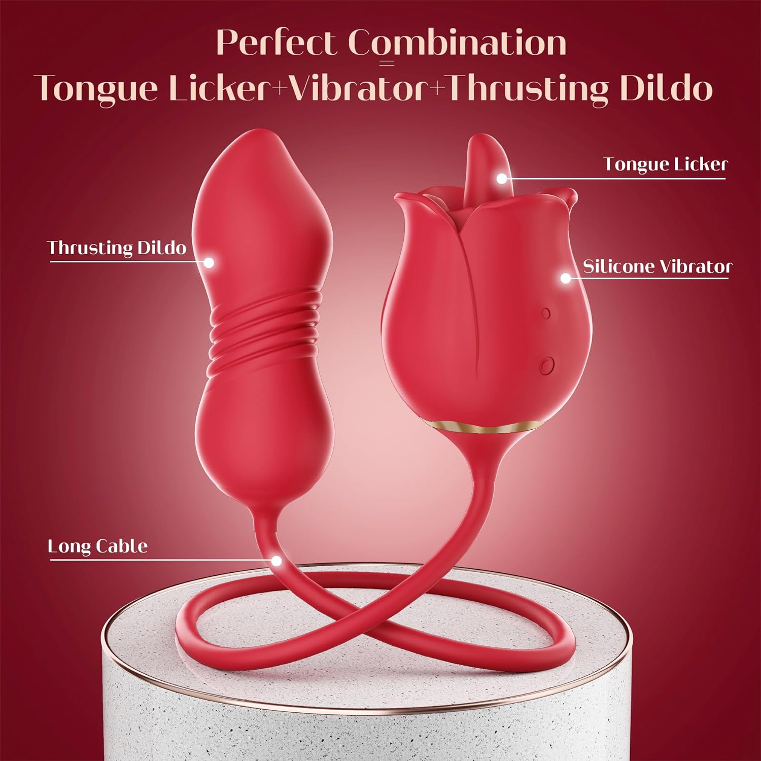 Rose Sex Toy Dildo Vibrator - Sex Shop Miami