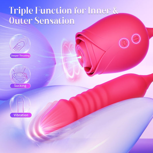 Triple function diagram: deeper thrusting, sucking and vibration