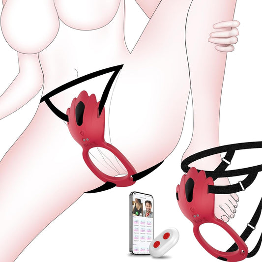 Wearable panty vibrator and penis ring