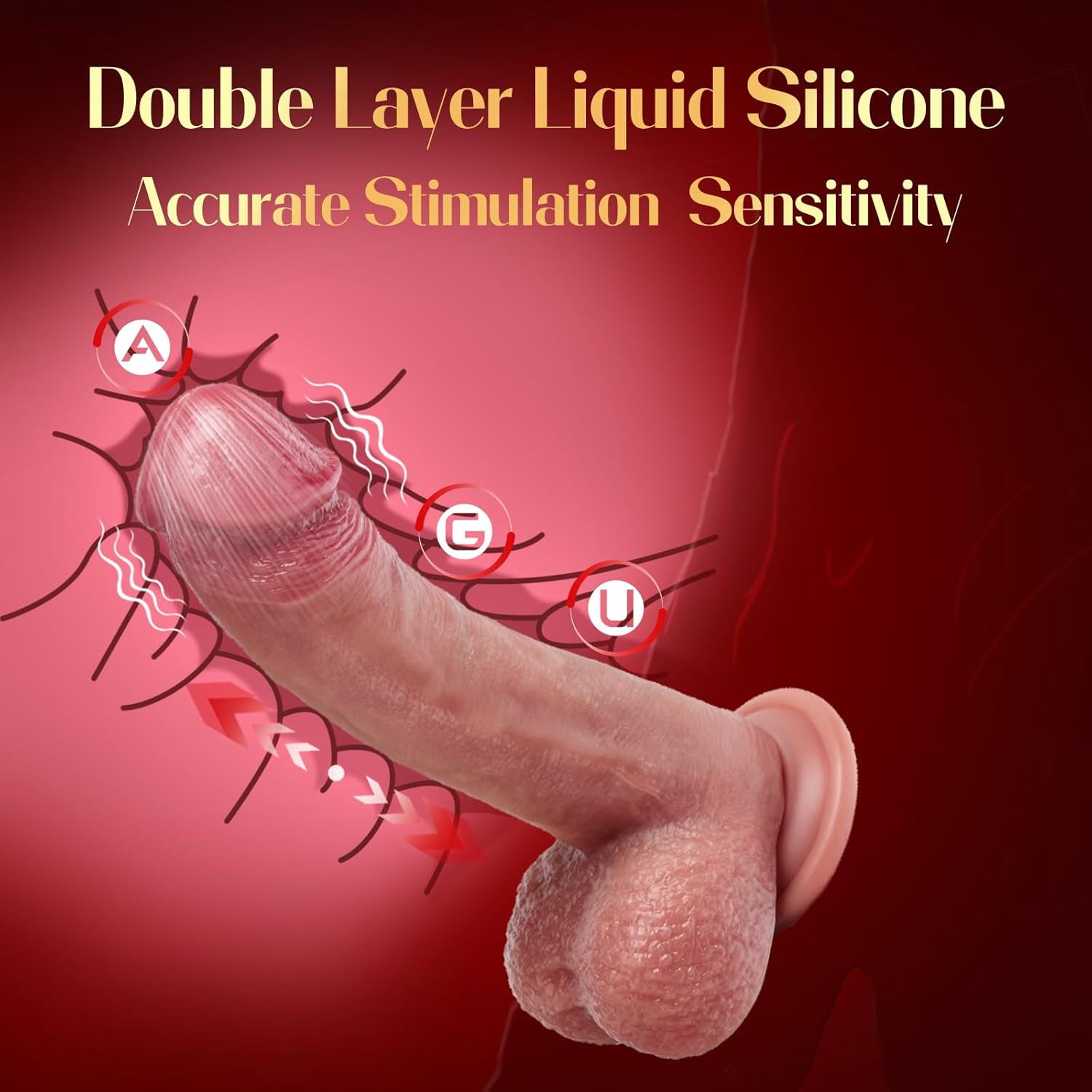 Thrusting Dildo Vibrator with Suction Cup – Realistic Sex Toy for Women