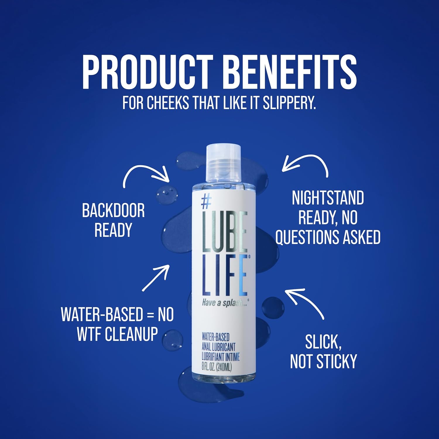 Non sticky anal personal lubricant