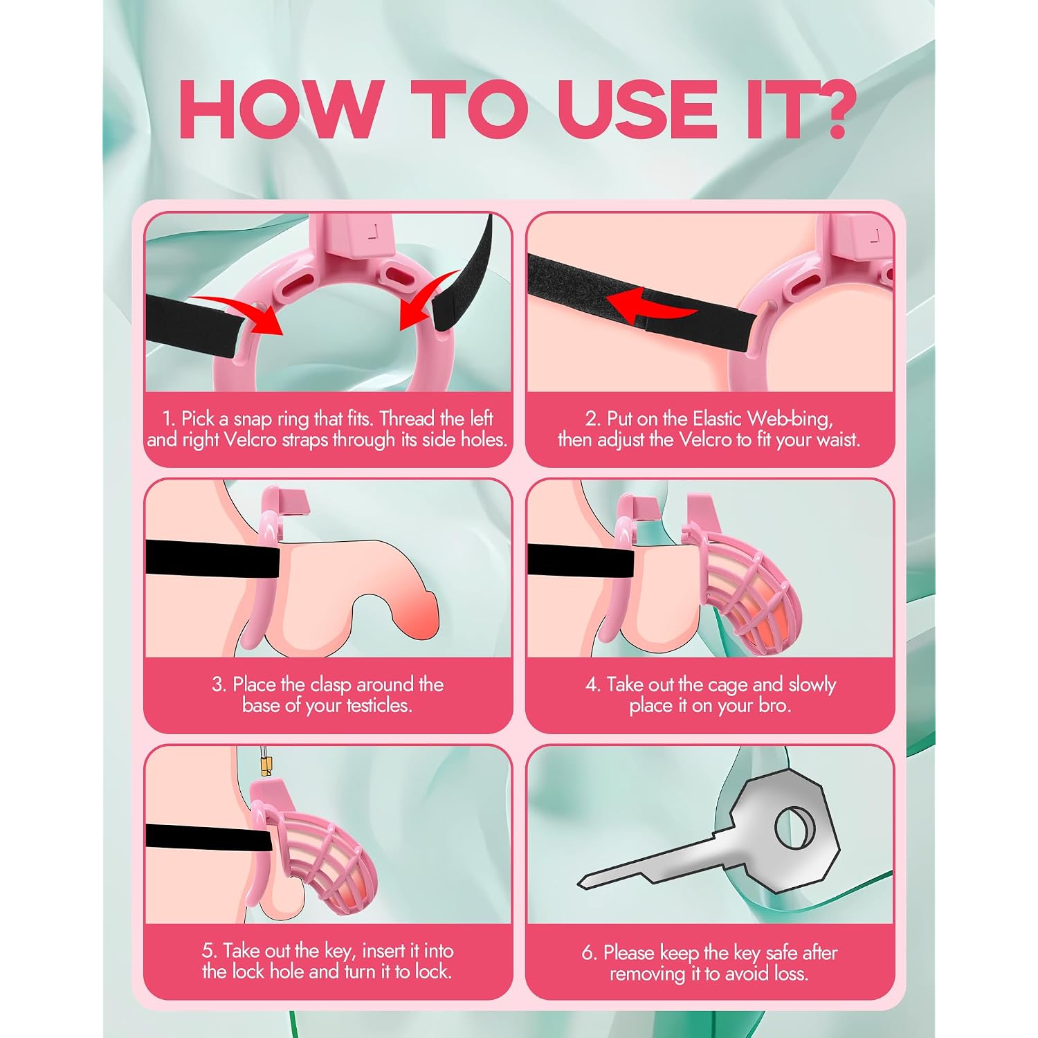 Chastity belt discreet packaging contents