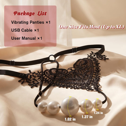 Pearl diameters of 1.62, 1.37 and 1.24 inches, and the package contents