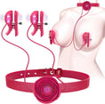 Cargar la imagen en la vista de la galería, Vibrating nipple clamps with rose necklace remote
