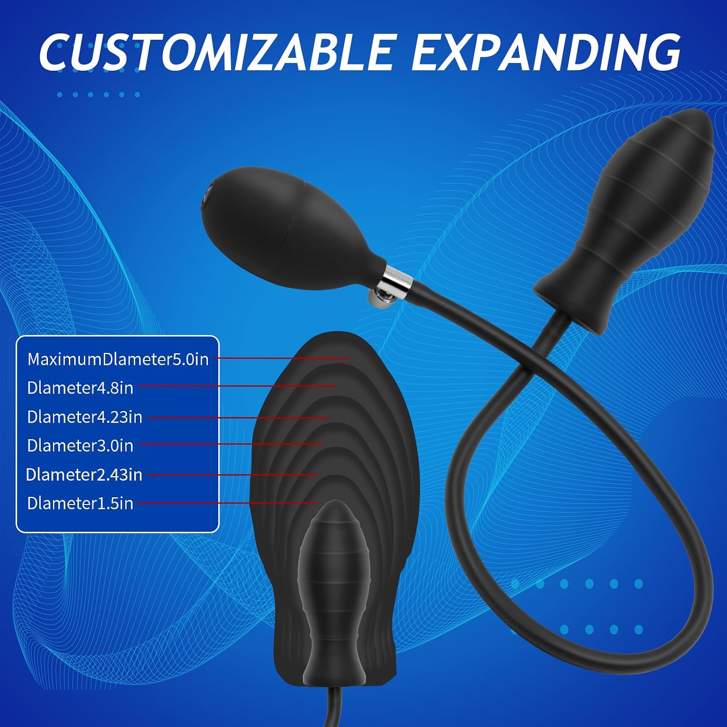 Expandable anal trainer silicone