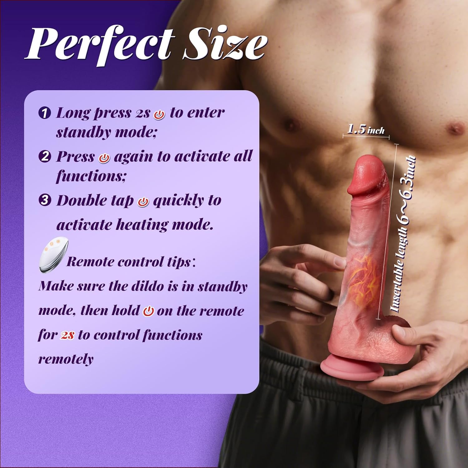 Realistic veined silicone dildo
