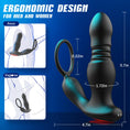 Cargar la imagen en la vista de la galería, Dimensions: 5.7 in tall, 1.72 in widest diameter, 4.7 in front to back, with anatomical fit diagrams
