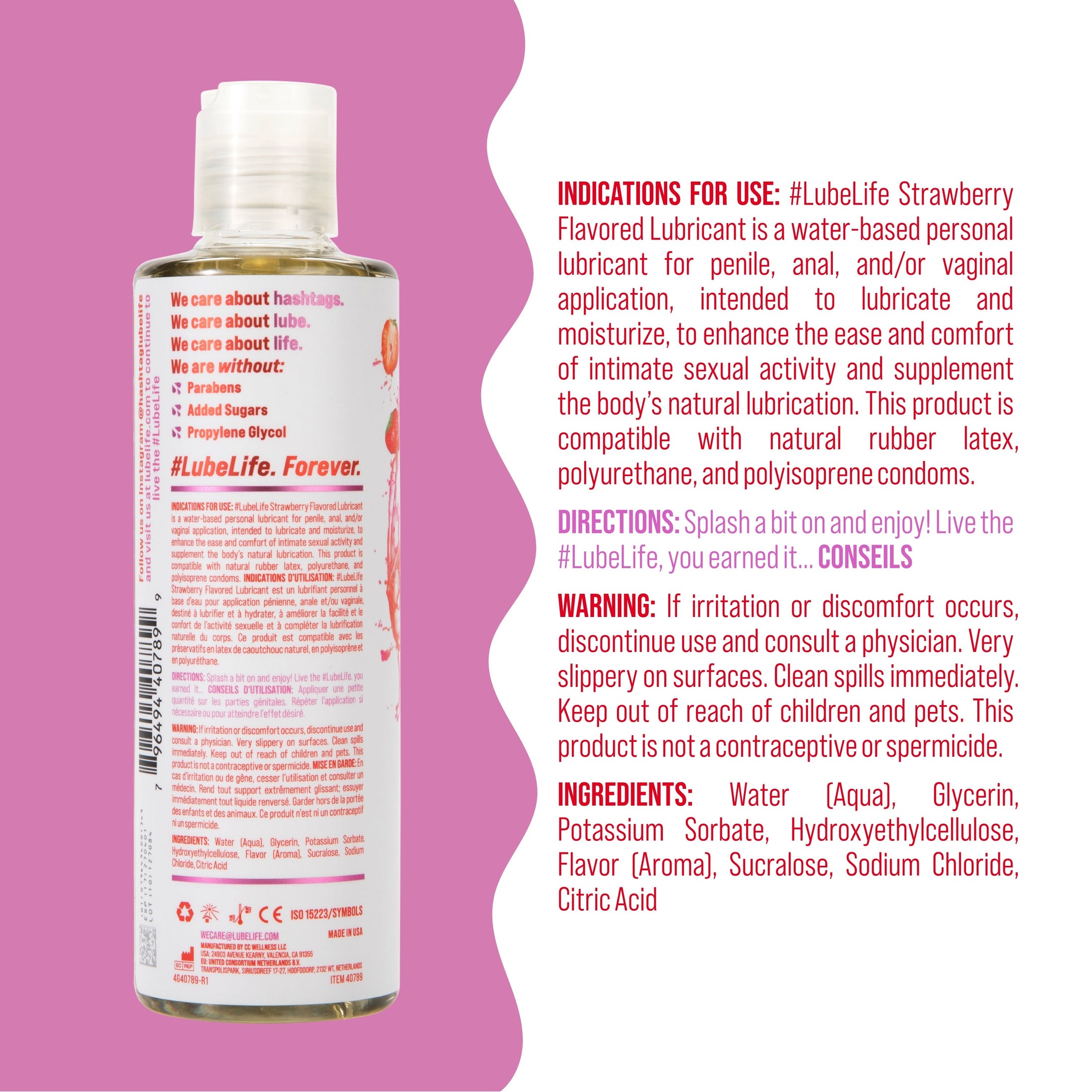 Strawberry flavored lube sugar free