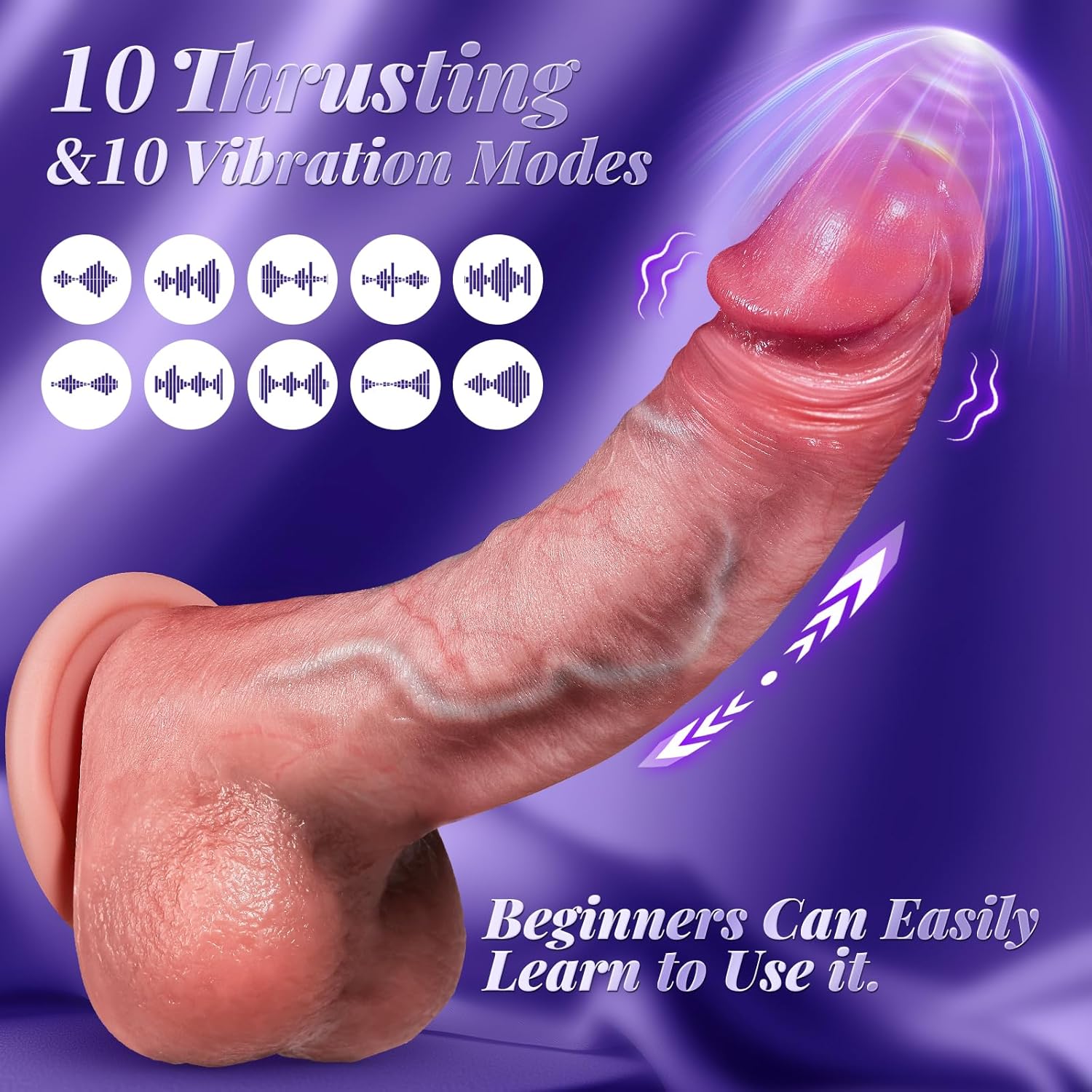 Thrusting and vibrating dildo modes