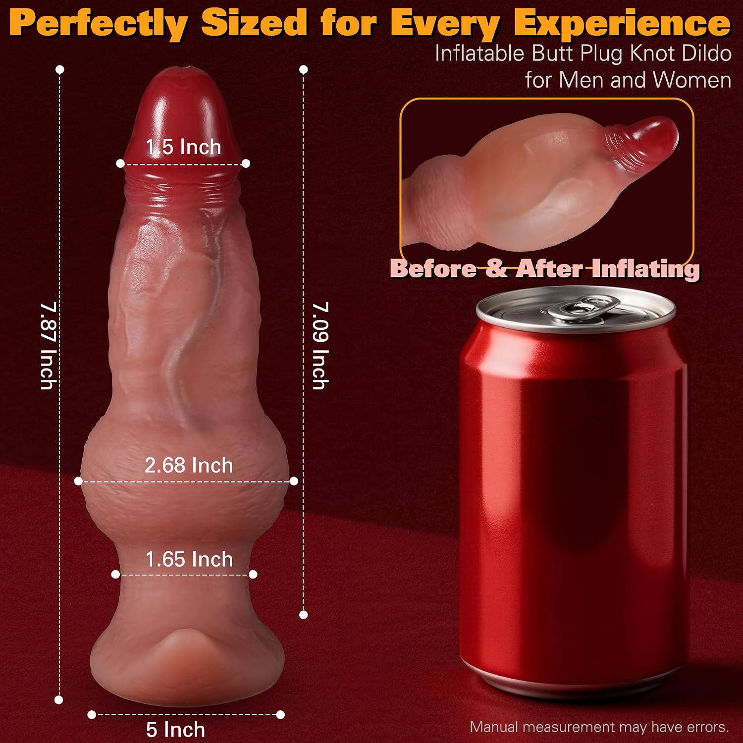 Adjustable thickness inflatable plug