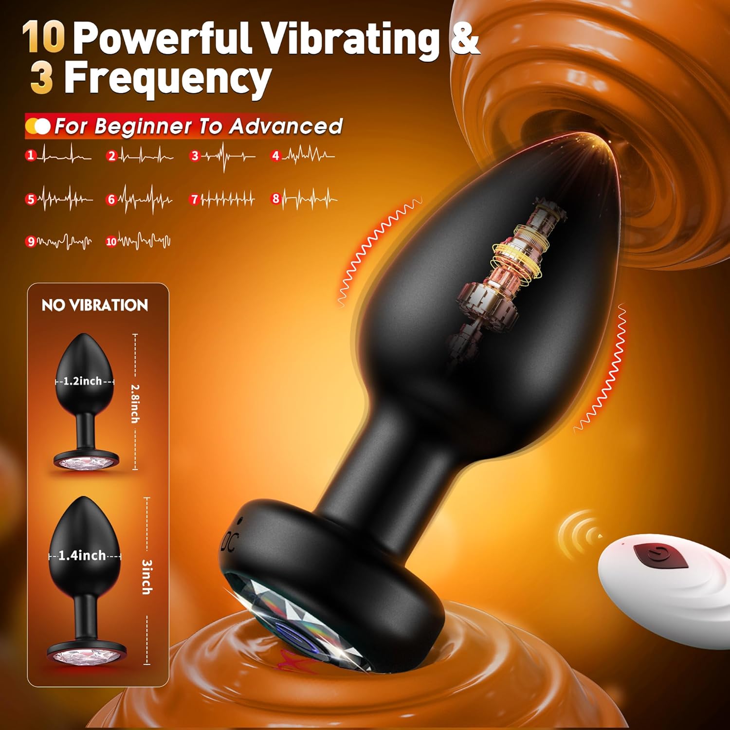 Silicone butt plugs 10 vibration modes