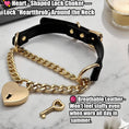 Load image into Gallery viewer, Handmade leather choker lock key
