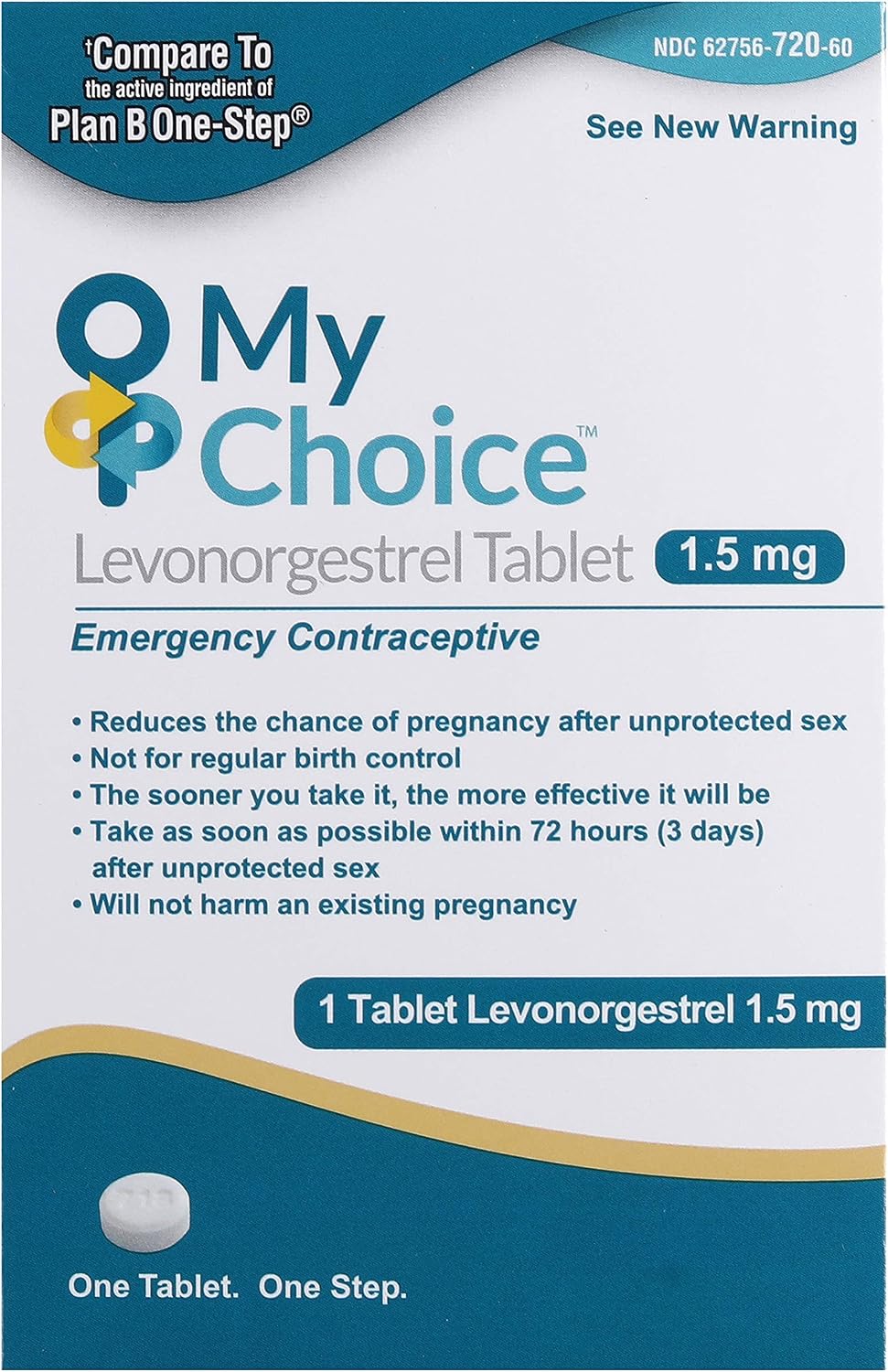 Ohm My Choice Emergency Contraceptive Pill – Levonorgestrel 1.5mg Morning-After Tablet, Single Dose, Plan B Alternative