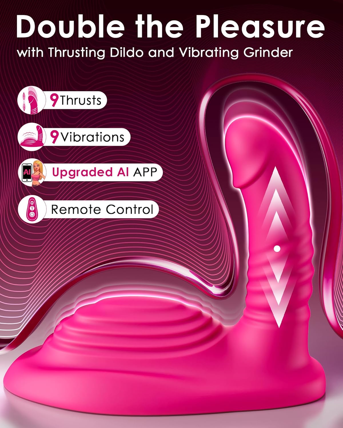 9 thrusting vibration modes dildo