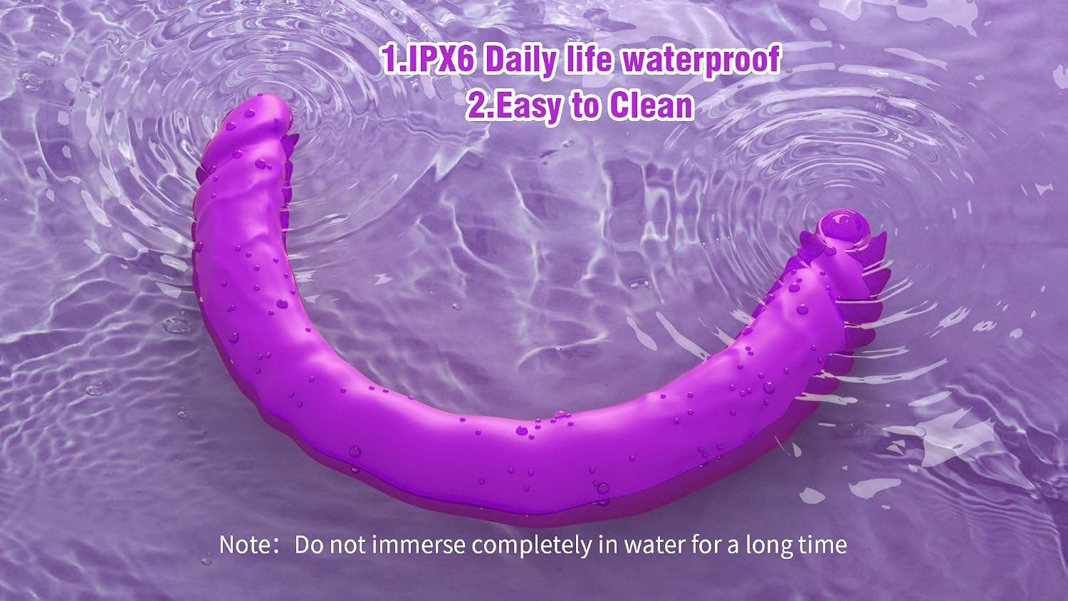 Vibrating double dildo full detail