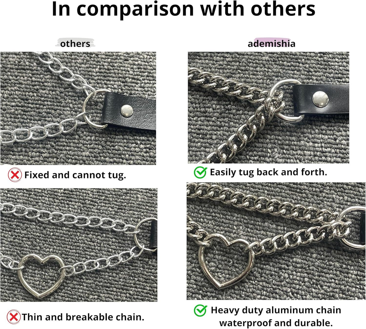 Metallic heart ring choker
