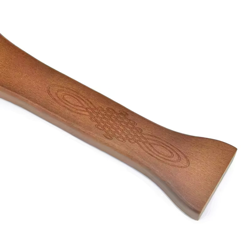 Genuine Leather Flogger Whip – Wooden Handle, 21" Tassel Falls, BDSM Spanking Flogger for Couples (Brown)