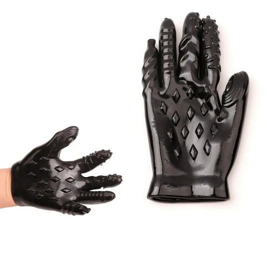 Textured stimulation glove for clitoral massage