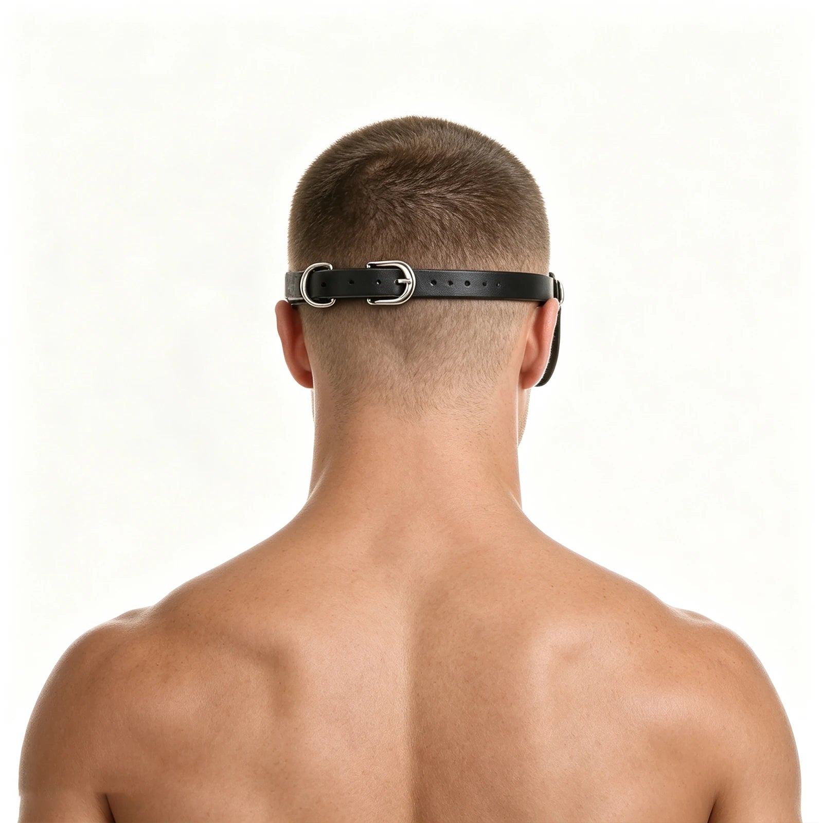 Rear view showing the adjustable buckle strap