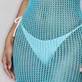 Cargar la imagen en la vista de la galería, Hip detail showing the aqua net over the thigh and the mini hemline
