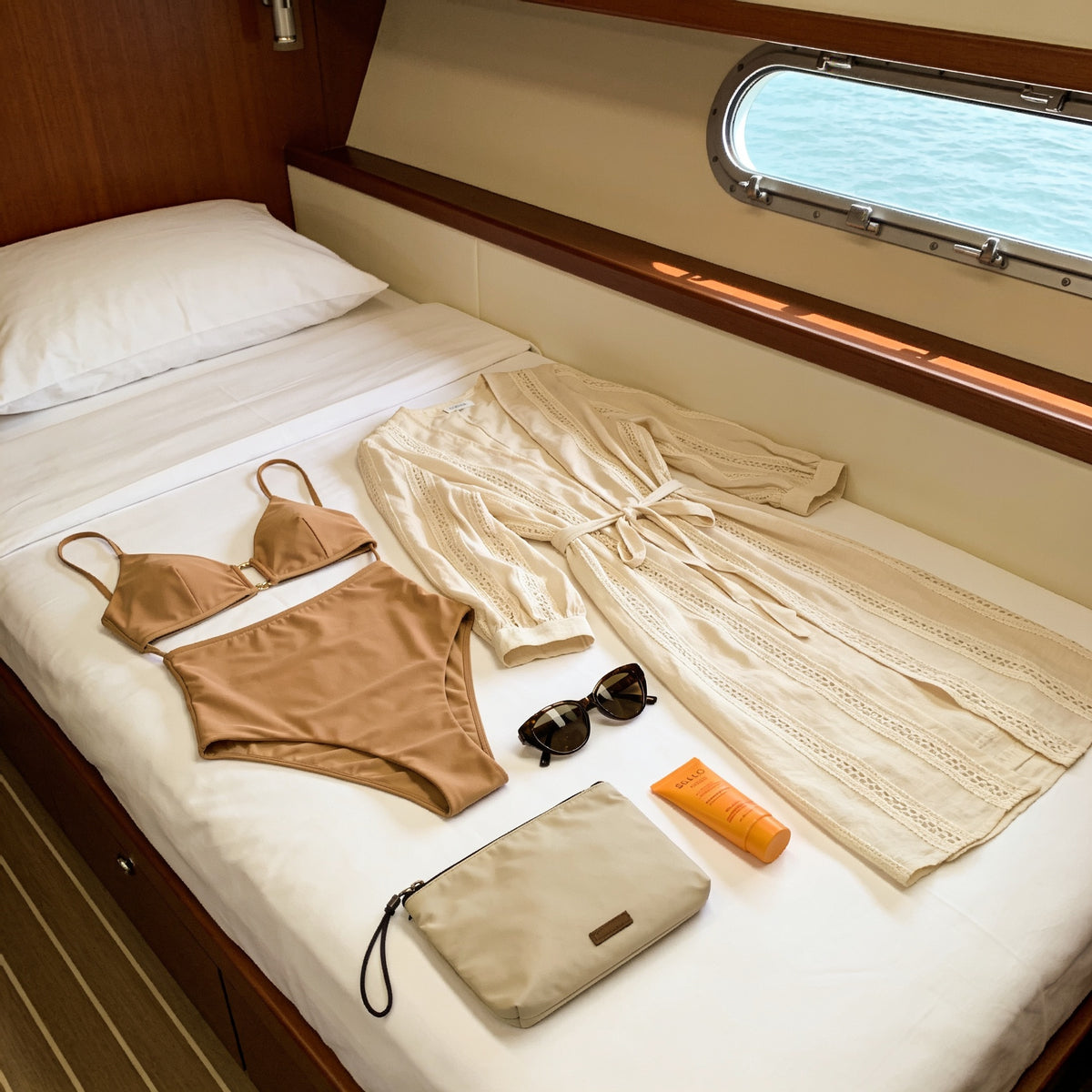 Couple packing for an Icon of the Seas cruise from Miami