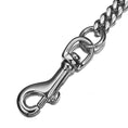 Load image into Gallery viewer, Swivel snap hook clasp detail on silver chain leash
