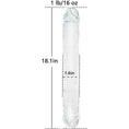 Load image into Gallery viewer, Clear double-ended dildo standing upright showing full length
