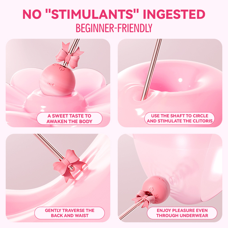 Beginner-friendly lollipop vibrator usage guide - candy head and shaft stimulation