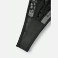 Load image into Gallery viewer, Close up of the semi-sheer floral lace panel

