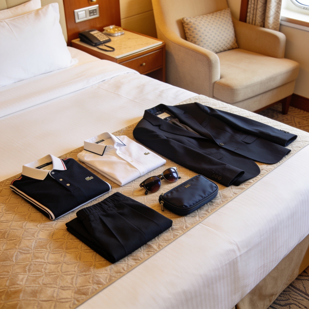 Couple packing for an Icon of the Seas cruise from Miami