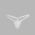 Load image into Gallery viewer, White cotton G-string thong, front view
